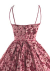 1950s Red and Pink Roses Cotton Sundress - New!