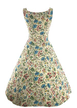 Vintage Late 1940s Field Flowers Rayon Dress- New! (ON HOLD)