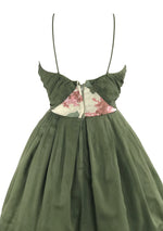Stunning 1950s Roses & Lilacs Cotton Dress- New!