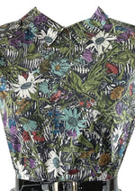 Vintage 1950s Floral Novelty Print Cotton Dress - NEW!