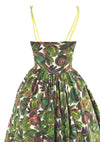 Late 1950s Abstract Floral Cotton Dress- New!