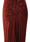 Vintage 1940s Russet Squiggle Rayon Dress- New!