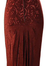 Vintage 1940s Russet Squiggle Rayon Dress- New!