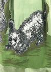 Rare Vintage 1950s Poodle Print Cotton Novelty Dress- New!