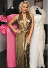 Amazing Travilla Designer Gold Marilyn Gown  - New!