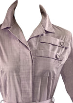 Vintage Late 1950s Liliac Cotton Shirtfront Dress- NEW!