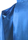 Amazing Late 1950s Blue Silk Satin Cocktail Dress- New!