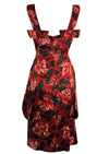 Late 1950s Designer Donarica Garnet Rose Sheath Dress- New!