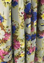Vintage 1940s Floral Bouquet Crepe Draped Dress - New!
