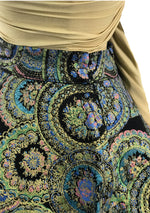 1950s Hand Painted Medallion Print Felt Skirt  - New! (On Hold)