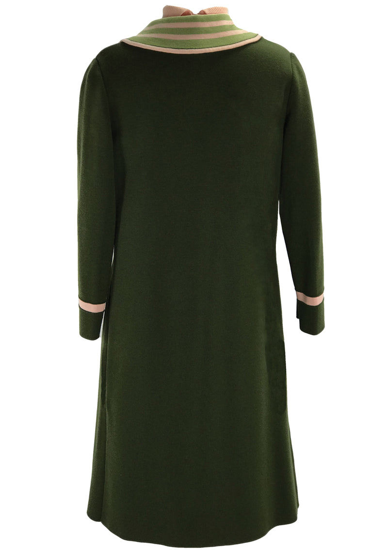 Quality 1960s Avocado Green & Pink Ensemble- New!