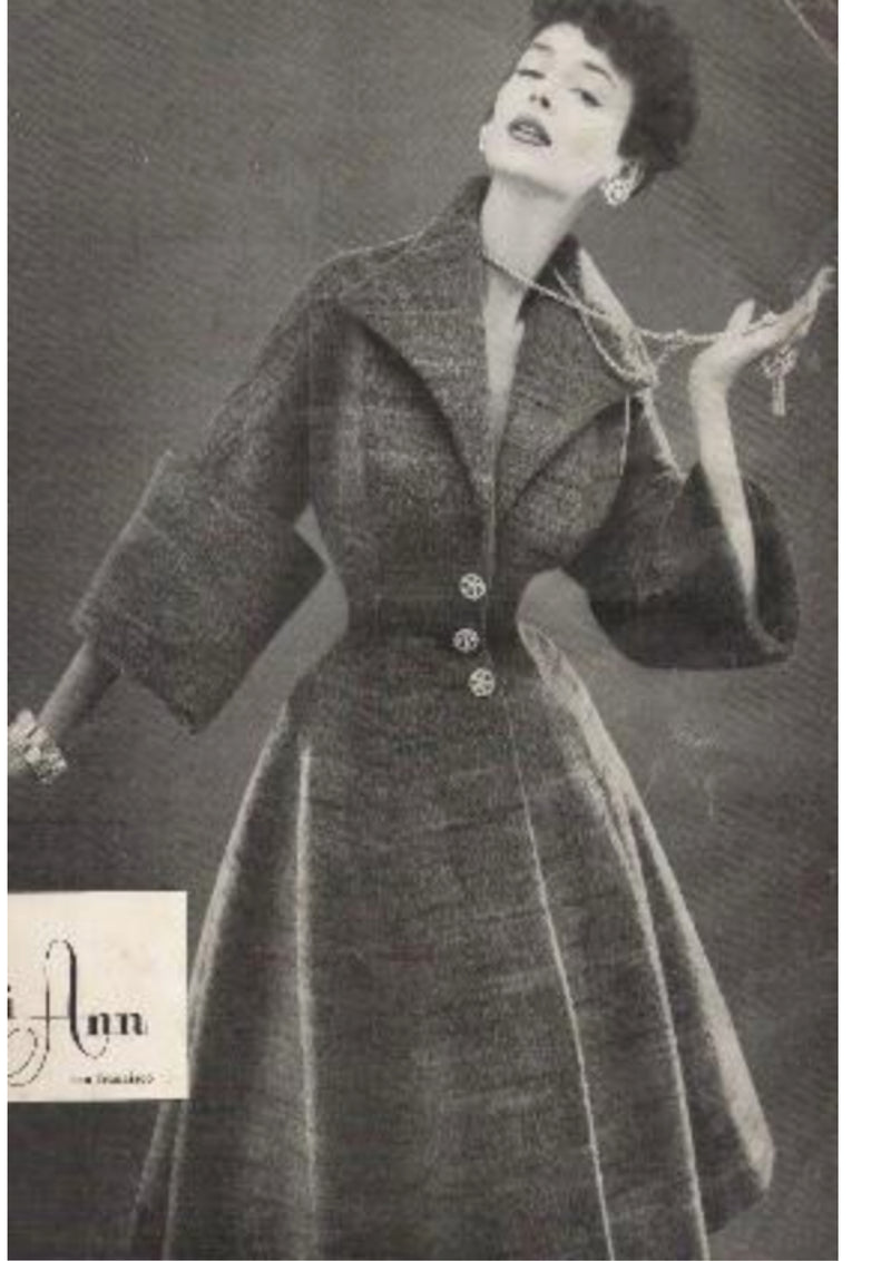 Vintage 1950s Lilli Ann Designer Wool Princess Coat- New!