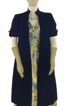 Late 1950s Eggplant Velvet Duster Coat - NEW!