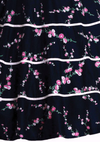 1950s Pink Floral on Black Party Dress Ensemble - New!