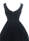Quality 1950s Black Velvet Dress & Coat Ensemble- New!