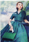 Vintage 1950s Green Brocade Jerry Gilden Dress- New!