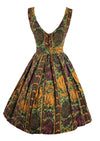 Late 1950s Early 1960s Tulip Print Cotton Dress- New!