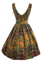 Late 1950s Early 1960s Tulip Print Cotton Dress- New!