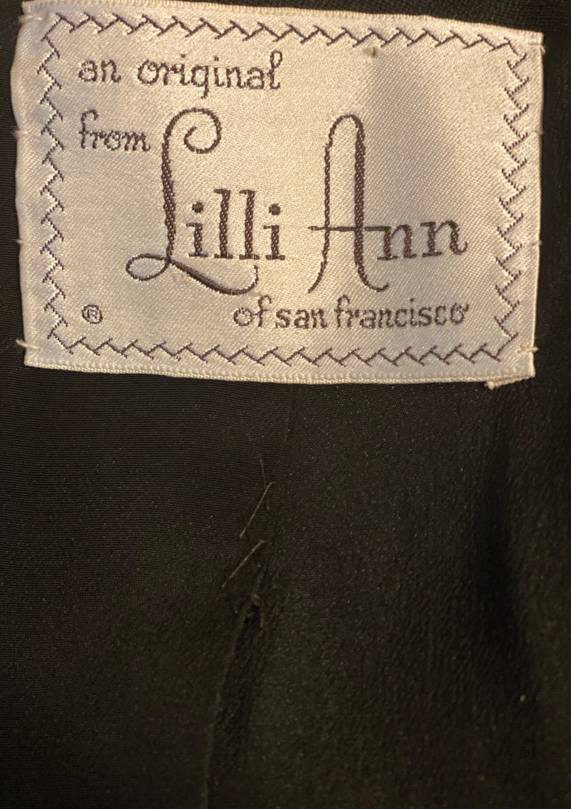 Sophisticated 1950s Designer Lilli Ann Black Suit- New!