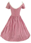 Late 1950s to Early 1960s Pink & White Cotton Dress - NEW!