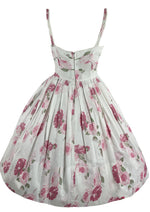 1950s Muted Pink Roses Floral Sundress- New!