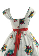 Vintage 1950s Tulip Print Dress & Bolero- New! (RESERVED)