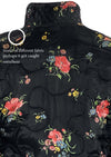 Stunning Early 1930s Black Floral Quilted Jacket  - NEW!