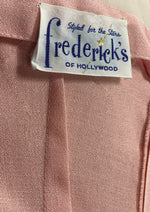 1950s Designer Pink Linen Applique Wiggle Cocktail Dress- New!