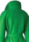 Iconic Late 1960s Apple Green Couture Space Age Coat - New!