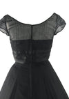 Vintage 1950s Black Organza Dress - New!