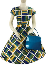 Late 1950s Early 1960s Paint Splatters Cotton Dress  - NEW!