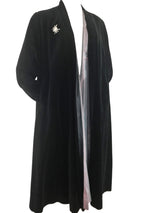Quality 1950s Black Velvet Dress & Coat Ensemble- New!