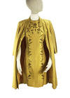 Vintage 1960s Gold Beaded Sheath Party Dress and Coat Ensemble - New!