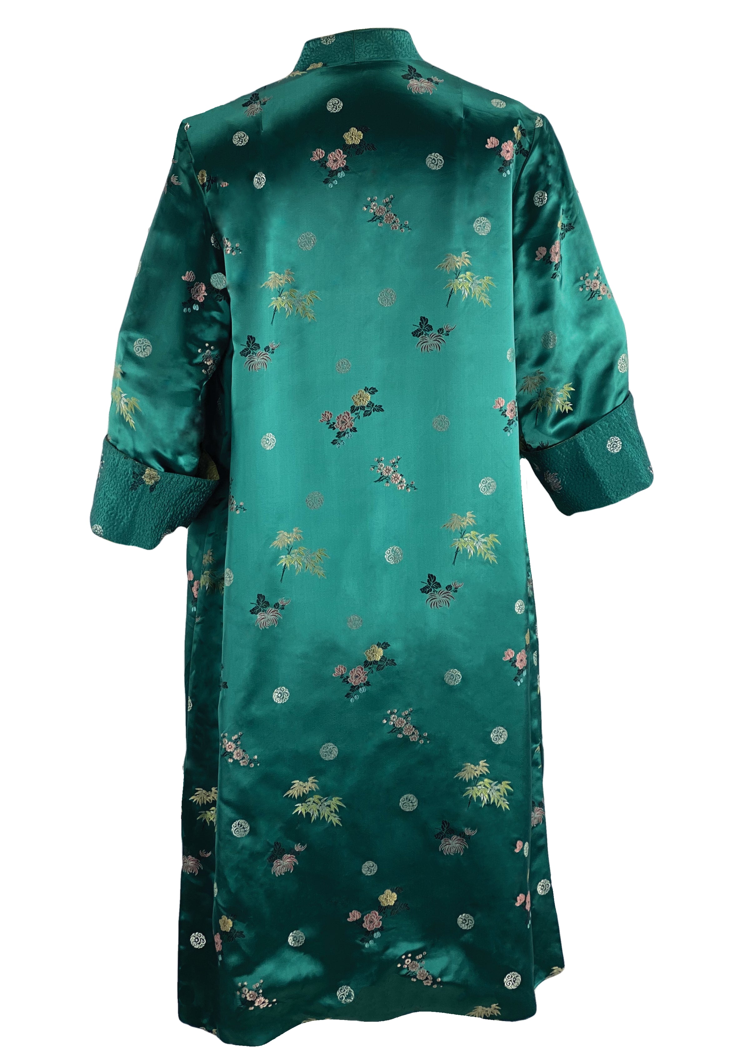 vintage chinese silk dressing gown Vintage Chinese Silk Dressing Gown, hand embroidery, med
