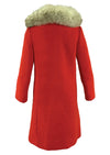 Vintage 1960s Tomato Red Wool Lilli Ann Coat - New!
