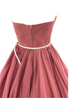 50s Rose Pink Dress Ensemble with Applique- New!