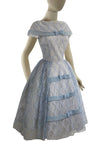 Lovely 1950s Cornflower Blue Lace Dress - New!