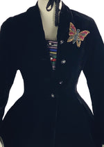 Gorgeous 1950s Black Velvet Princess Coat- New! (ON HOLD)
