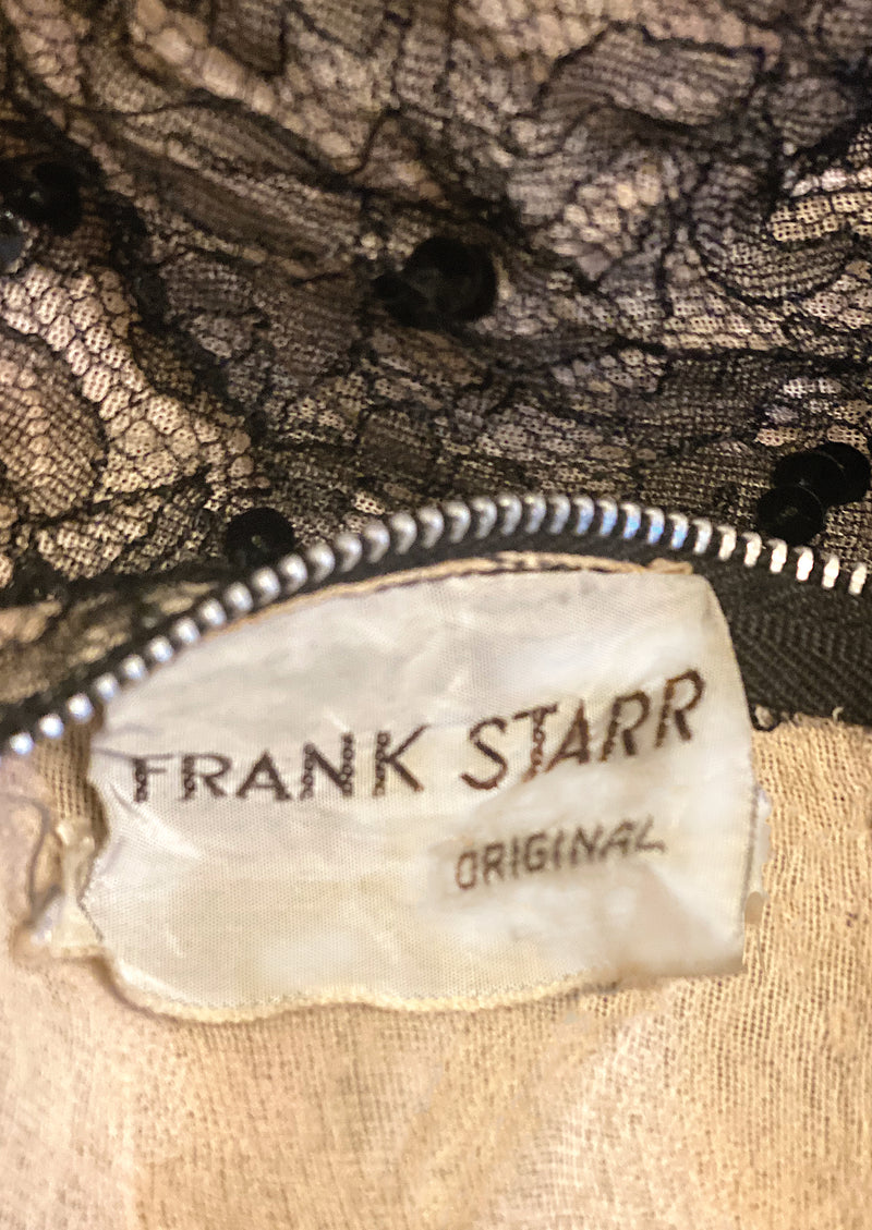 Vintage 1940s Black Designer Frank Starr Gown - NEW!