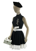 Vintage 1960s Black and White Mini Dress - NEW!