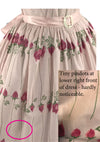 Vintage 1950s Pink Long Stem Roses Cotton Dress- New!