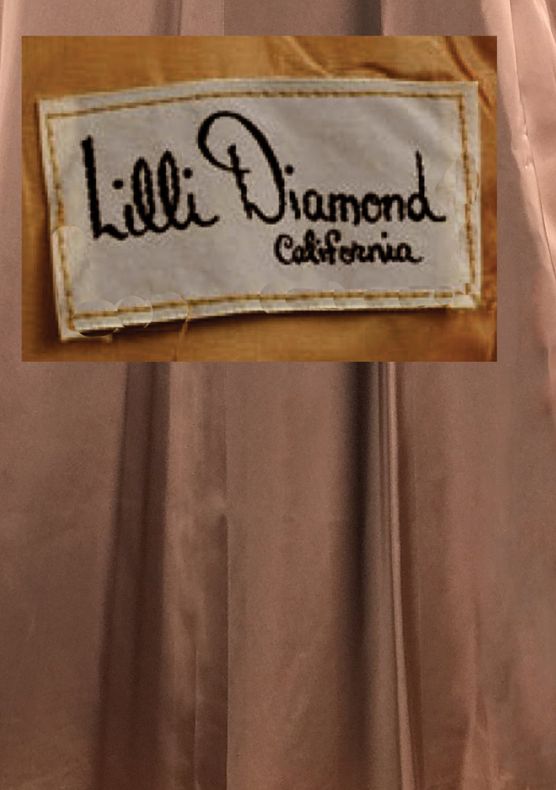 Late 1950s Designer Copper Satin Evening Coat- New!