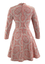 Vintage 1960s Embossed Floral Mini Dress - New!