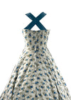 1950s Blue Delphinium Print Sundress Ensemble  - New!