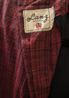 Late 1950s to Early 1960s Red Plaid Cotton Dress- New!