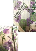 1950s Cotton Dress with Lavender & Sage Green Flowers - New!