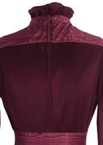 Gorgeous 1970s does 1930s Maroon Dress- New!