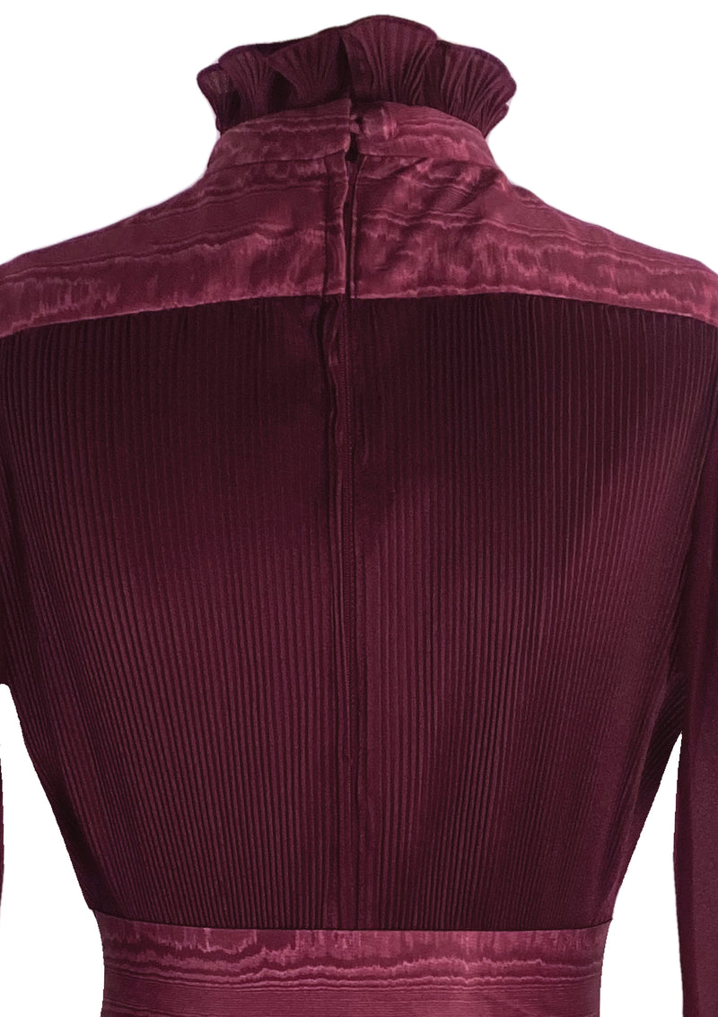 Gorgeous 1970s does 1930s Maroon Dress- New!