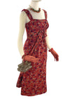 Vintage 1950s Designer Floral Print Draped Dress- New!