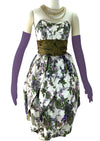 Late 1950s Dramatic Purple Floral Petal Shaped Dress - New!